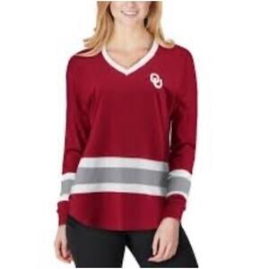 Colosseum Oklahoma OU Sooners NCAA Women’s Long Sleeve Game Day Shirt Sz Medium